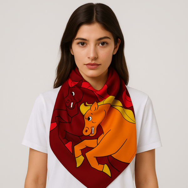 Colorful Horse Art Scarves