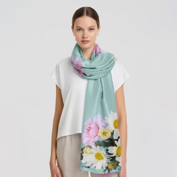Beautiful White Flower Scarves